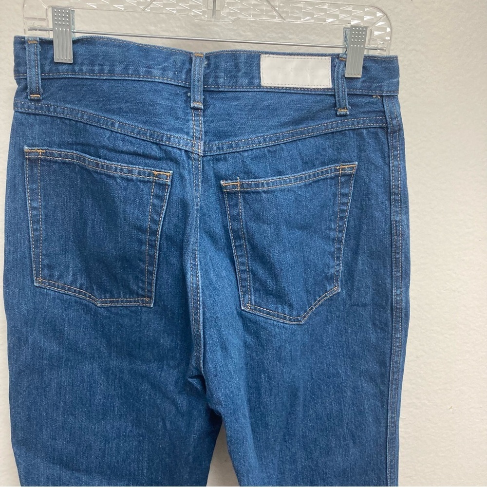 Re/Done Women’s 70s Pocket Wide-leg Jeans/ True Rinse Size 28 Boho Western - Picture 6 of 11
